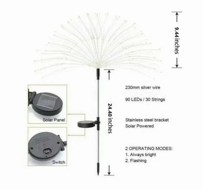 Waterproof Solar Garden Fireworks Lamp