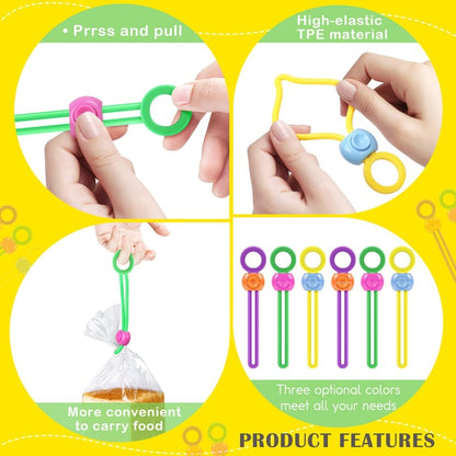 Multi-purpose Sealer Reusable Food Bag Clips - Pack Of 6