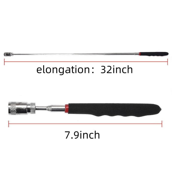 Telescoping Magnetic Pickup Tool with Light