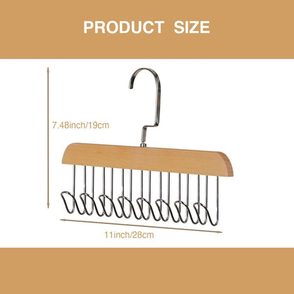 8 Hook Wooden Clothes Hanger