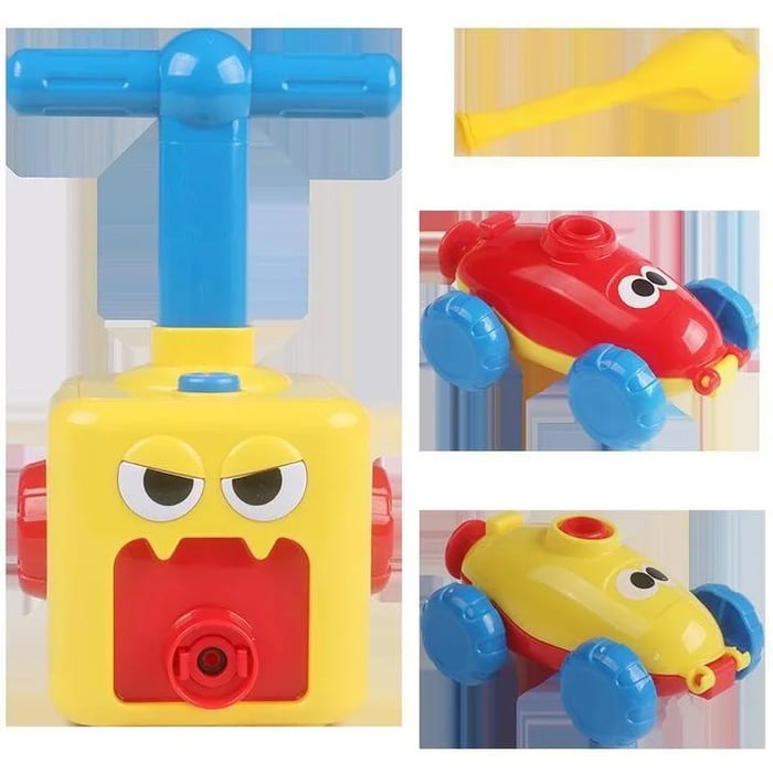 Balloon car toy pump set with lots of fun