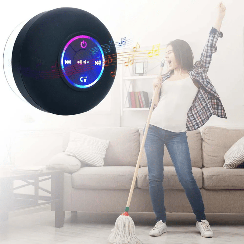 Bathroom Waterproof Wireless Bluetooth Speakers with LED Light