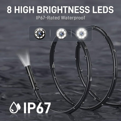 🔎 Plug-and-Play Endoscope Camera - Compatible with Android & iPhone & ipad for Direct Connection