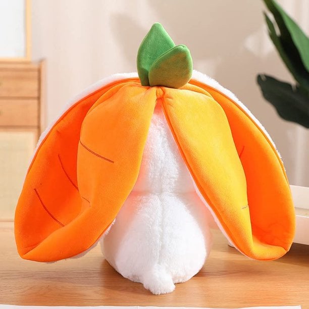 Strawberry Bunny Transformed into Little Rabbit Fruit Doll Plush Toy