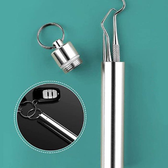 Stainless steel toothpick set - 7 pieces