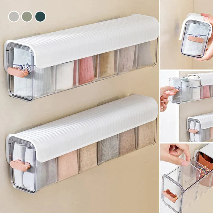 Wall-Mounted Socks and Underwear Storage Box