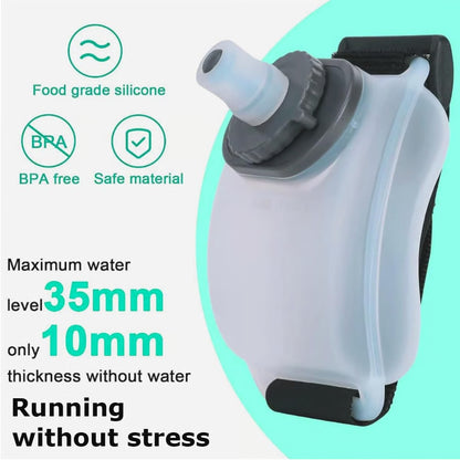 Wearable HandsFree Silicone 7 Oz Running Water Bottle