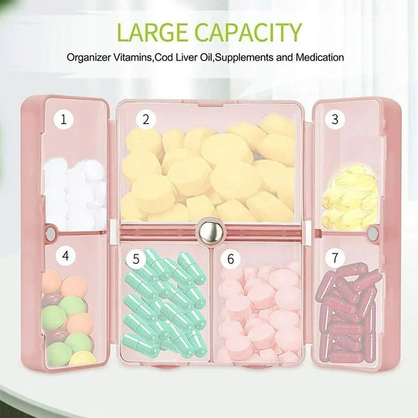 7 Compartments Portable Pill Case