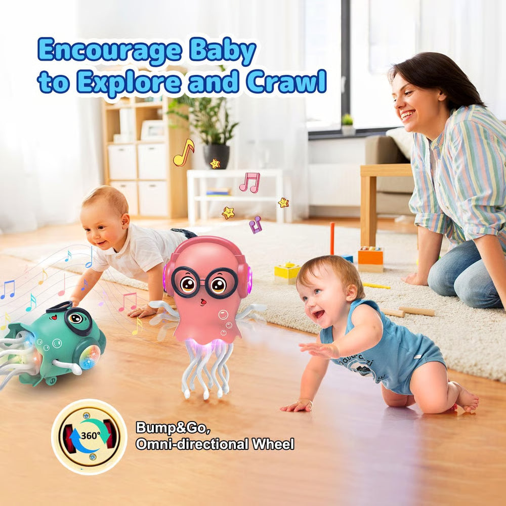 🏆Hot Sale⚡Magic Dancing Jellyfish Toy： LED Lights, Music & Smart Obstacle Avoidance